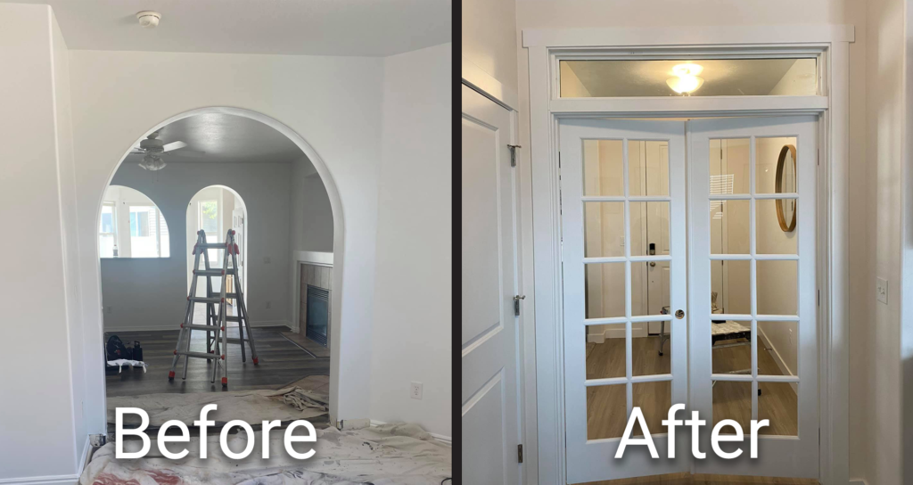 Office French Doors Before And After